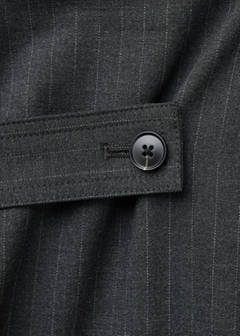 Adjustable-hem pinstripe trousers — Grey 6