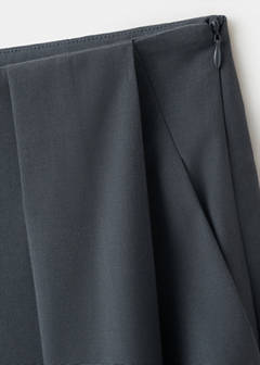 Straight-fit pleated trousers — Grey 6