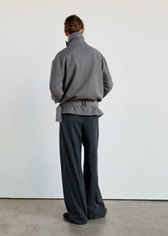 Straight-fit pleated trousers — Grey 10