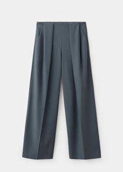 Straight-fit pleated trousers — Grey 5