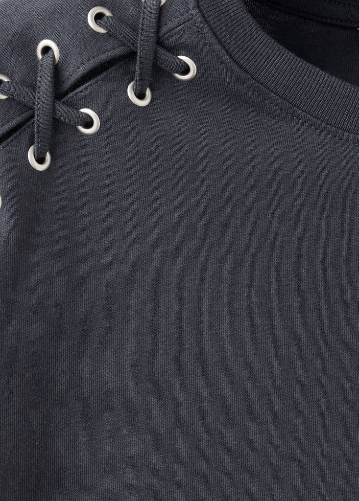 Shoulder Detail T-shirt — Charcoal