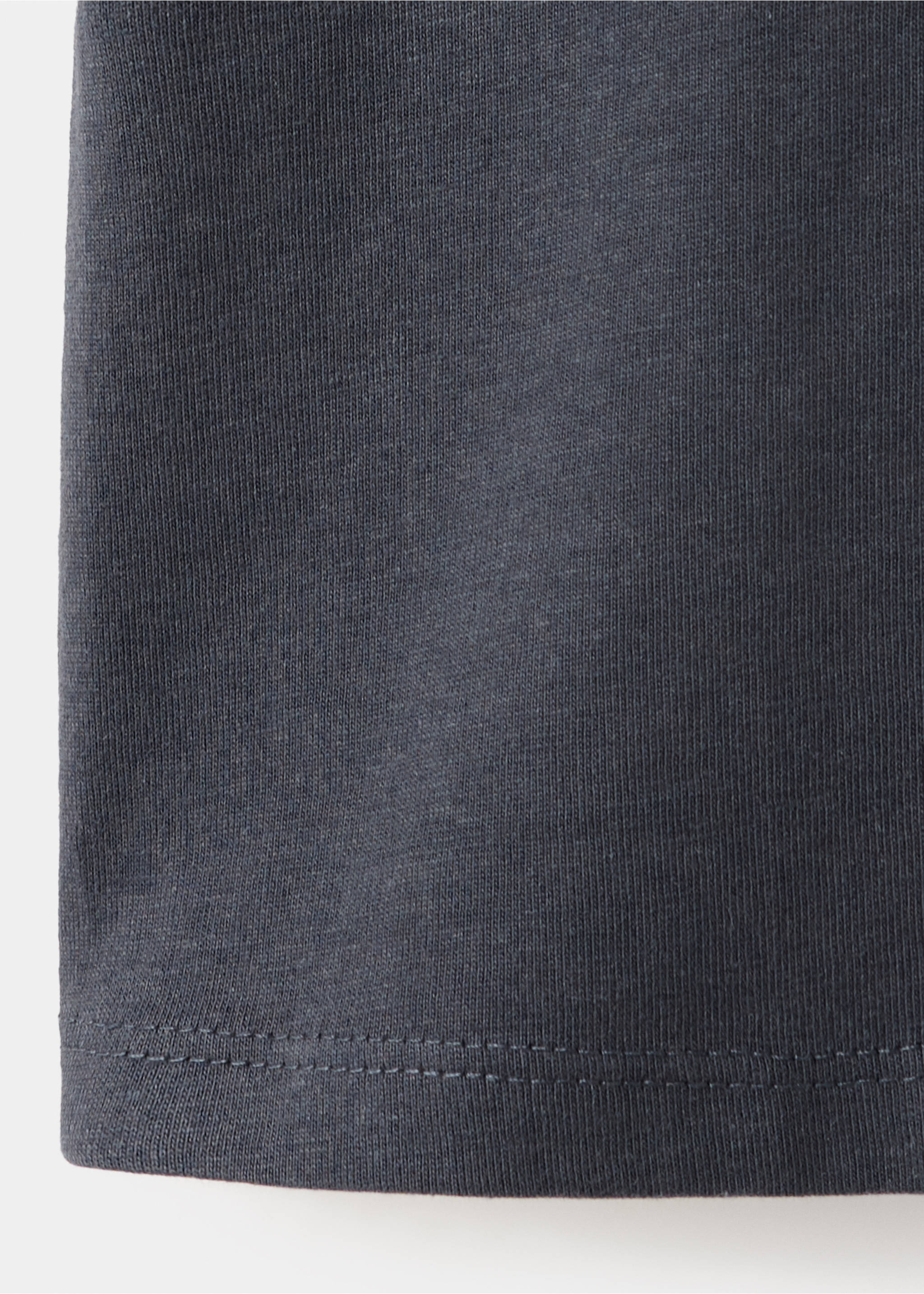 Shoulder Detail T-shirt - Details of the article 0, Charcoal. Ref: 37034781-00.