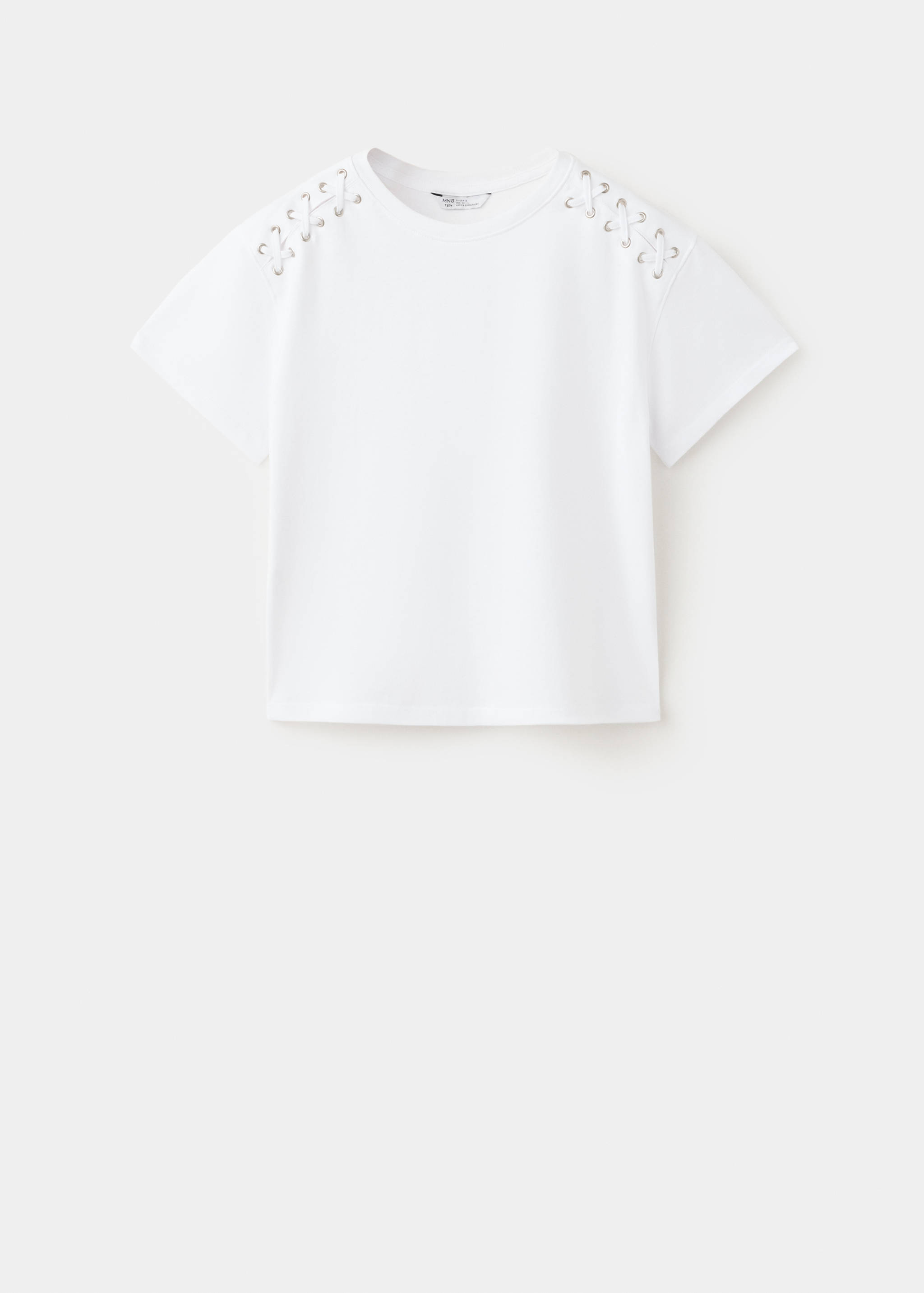 Fitted T-shirt with crisscross lacing - Article without model