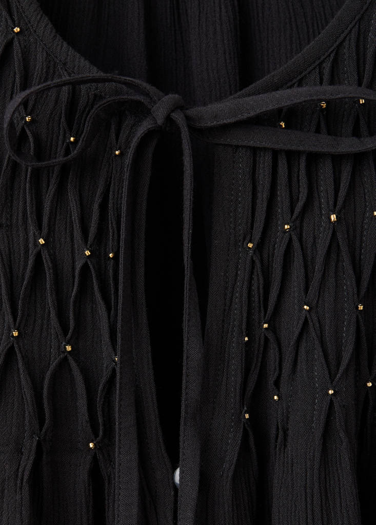 Fluid blouse with metallic details — Black