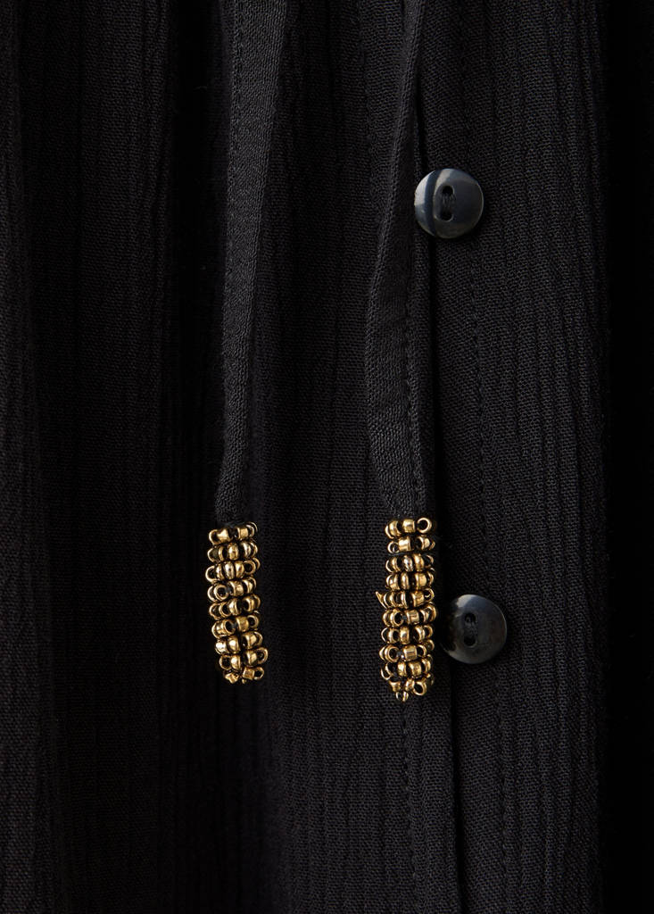 Fluid blouse with metallic details — Black
