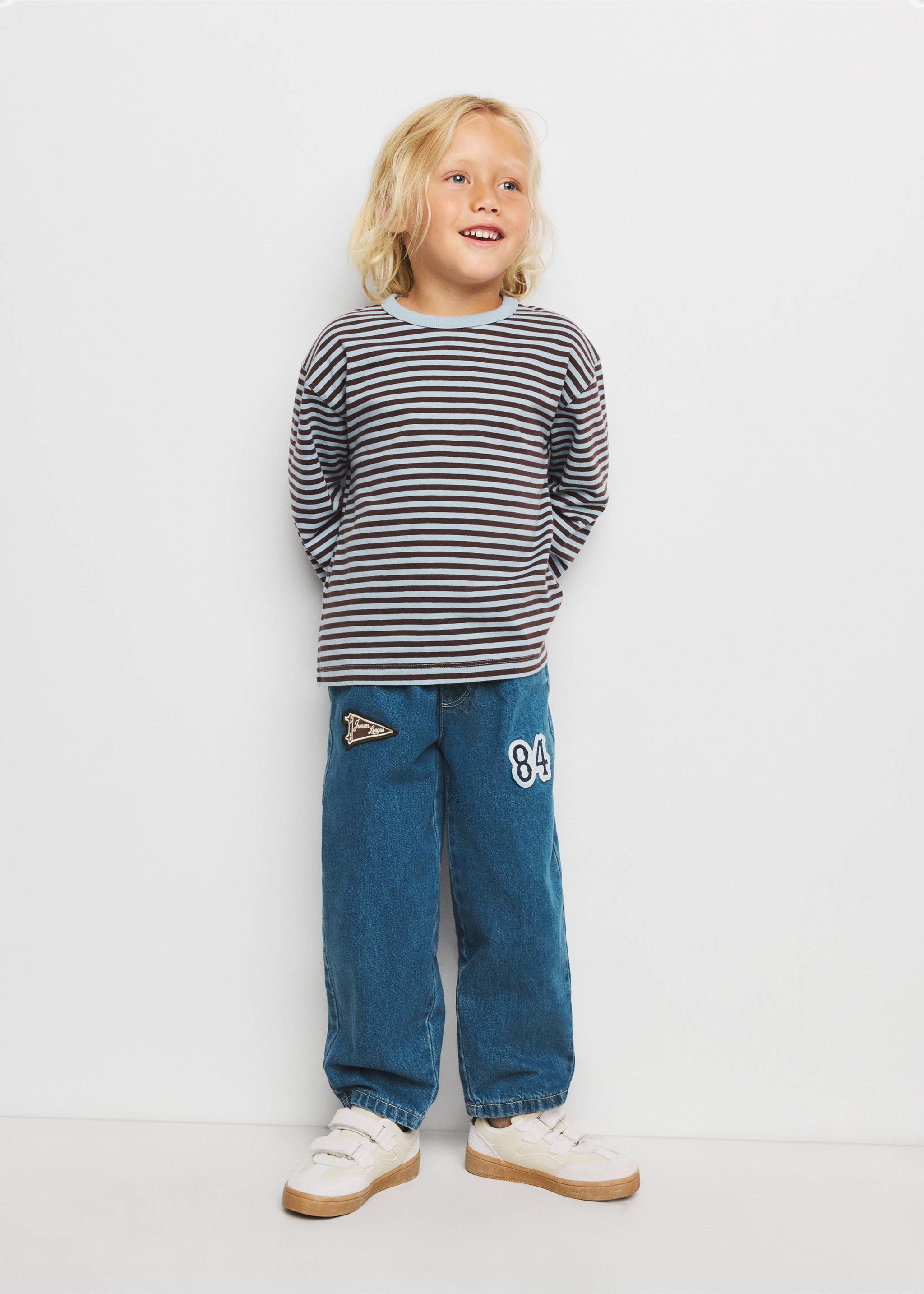 Striped cotton T-shirt - General plane, Chocolate. Ref: 37034784-00.