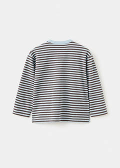 Striped cotton T-shirt — Chocolate 5