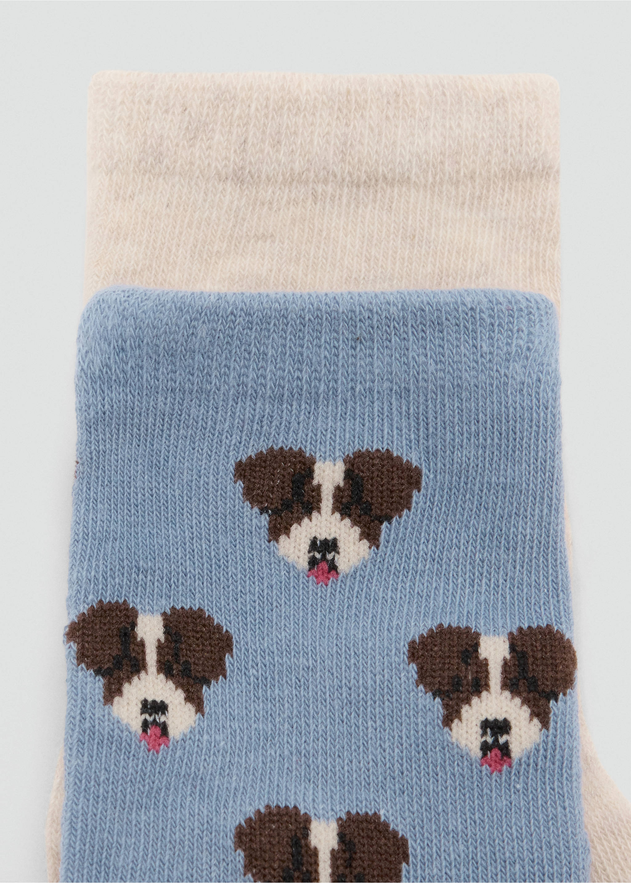 Pack of 2 puppy socks - Reverse of the article, Blue. Ref: 37034787-00.