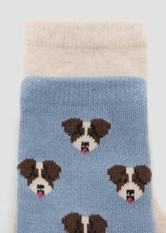 Pack of 2 puppy socks — Blue 3