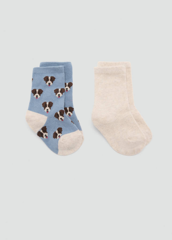 Pack of 2 puppy socks — Blue