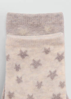 Star ankle socks 2 pack — Medium Brown 3