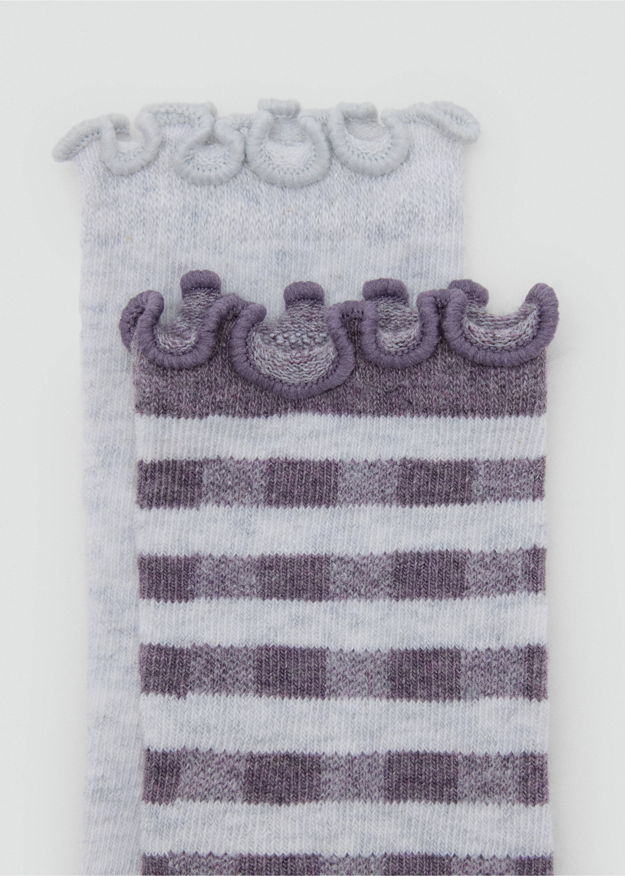 2 pack ribbed socks - Reverse of the article, Purple. Ref: 37034789-00.