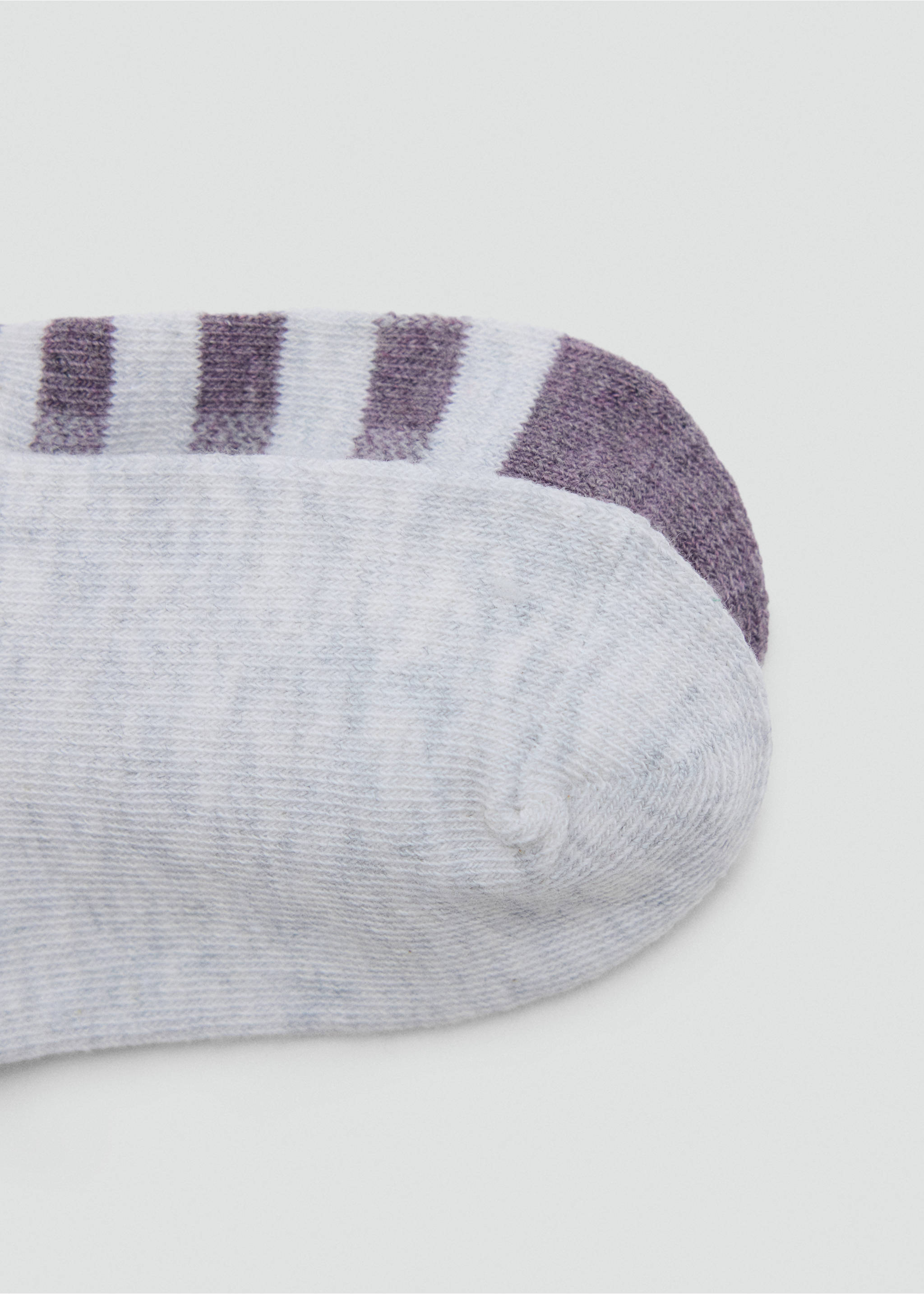 2 pack ribbed socks - Details of the article 8, Purple. Ref: 37034789-00.