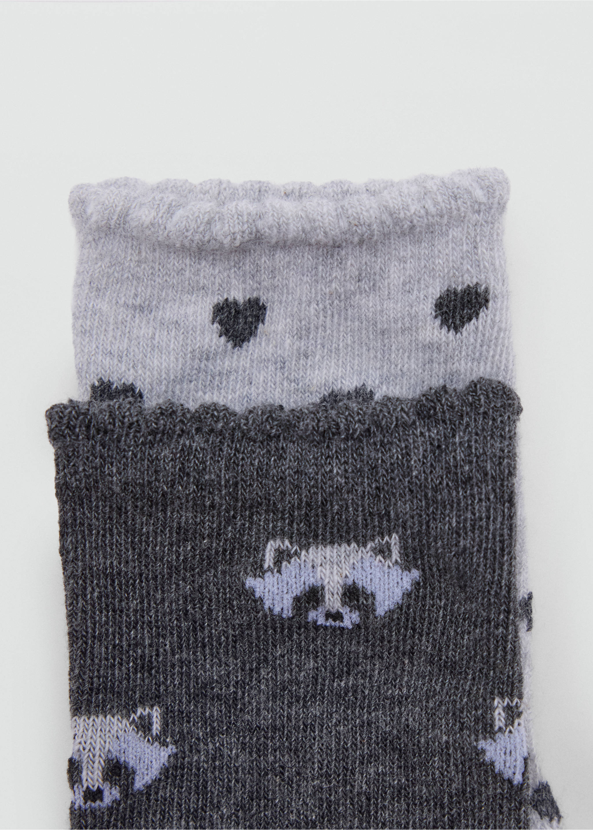 2 pack printed socks - Reverse of the article, Dark Heather Grey. Ref: 37034790-00.