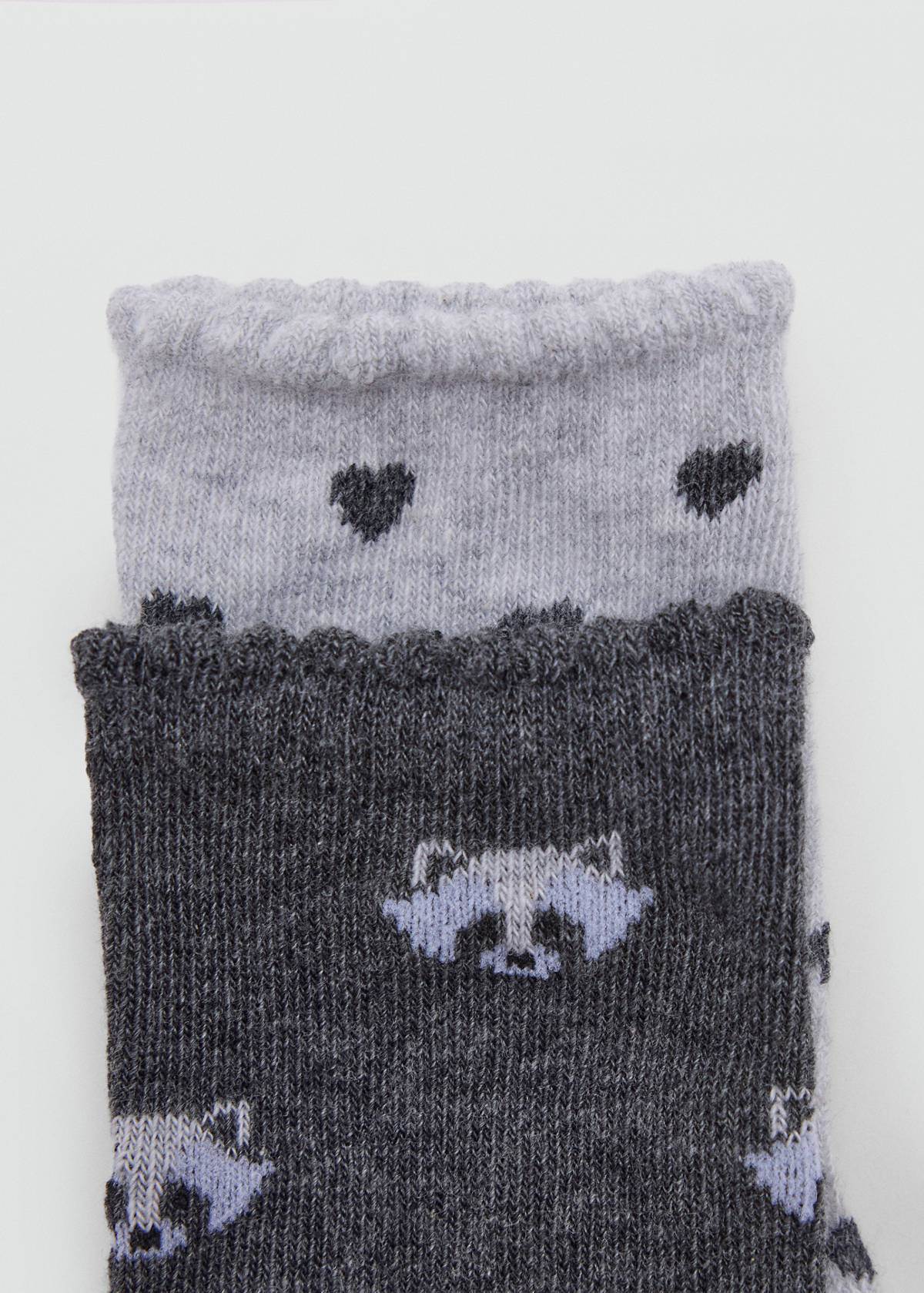 2 pack printed socks — Dark Heather Grey