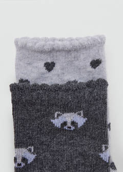 2 pack printed socks — Dark Heather Grey 3