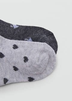 2 pack printed socks — Dark Heather Grey 2
