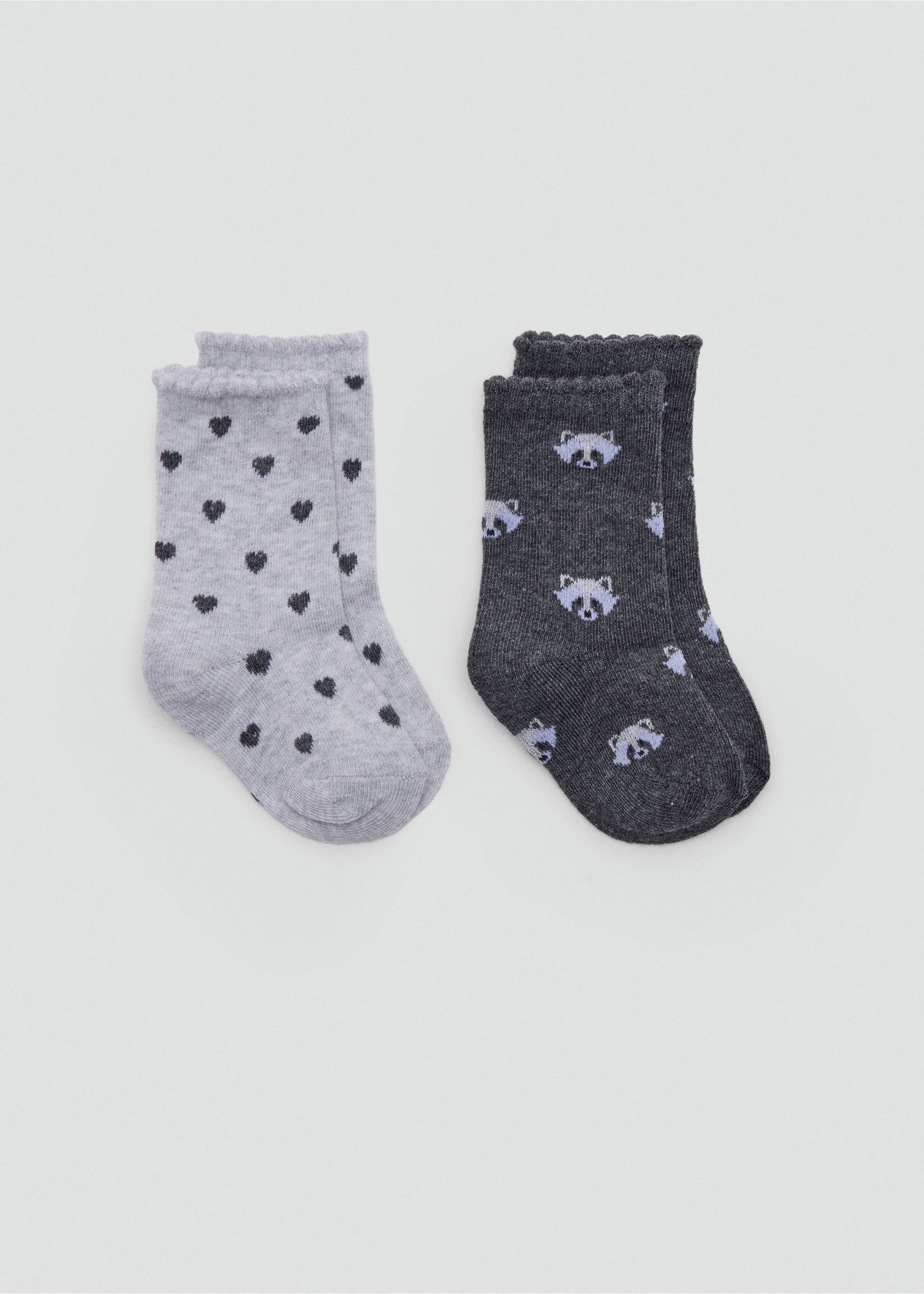 2 pack printed socks - Article without model, Dark Heather Grey. Ref: 37034790-00.