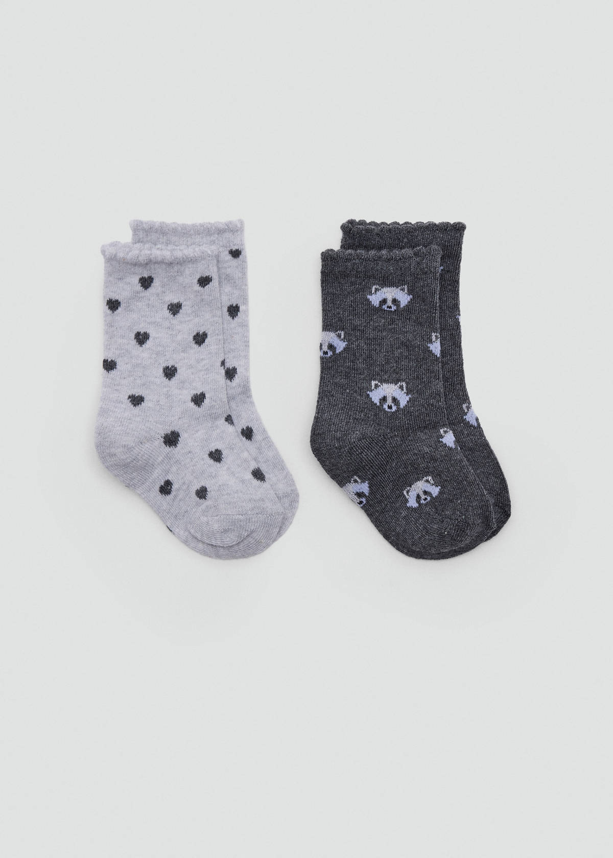 2 pack printed socks — Dark Heather Grey