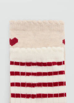 2 pack printed socks — Red 3