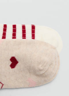 2 pack printed socks — Red 2