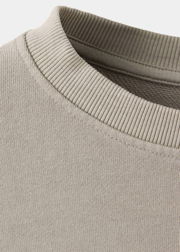 Printed sweatshirt 100% cotton — Medium Brown