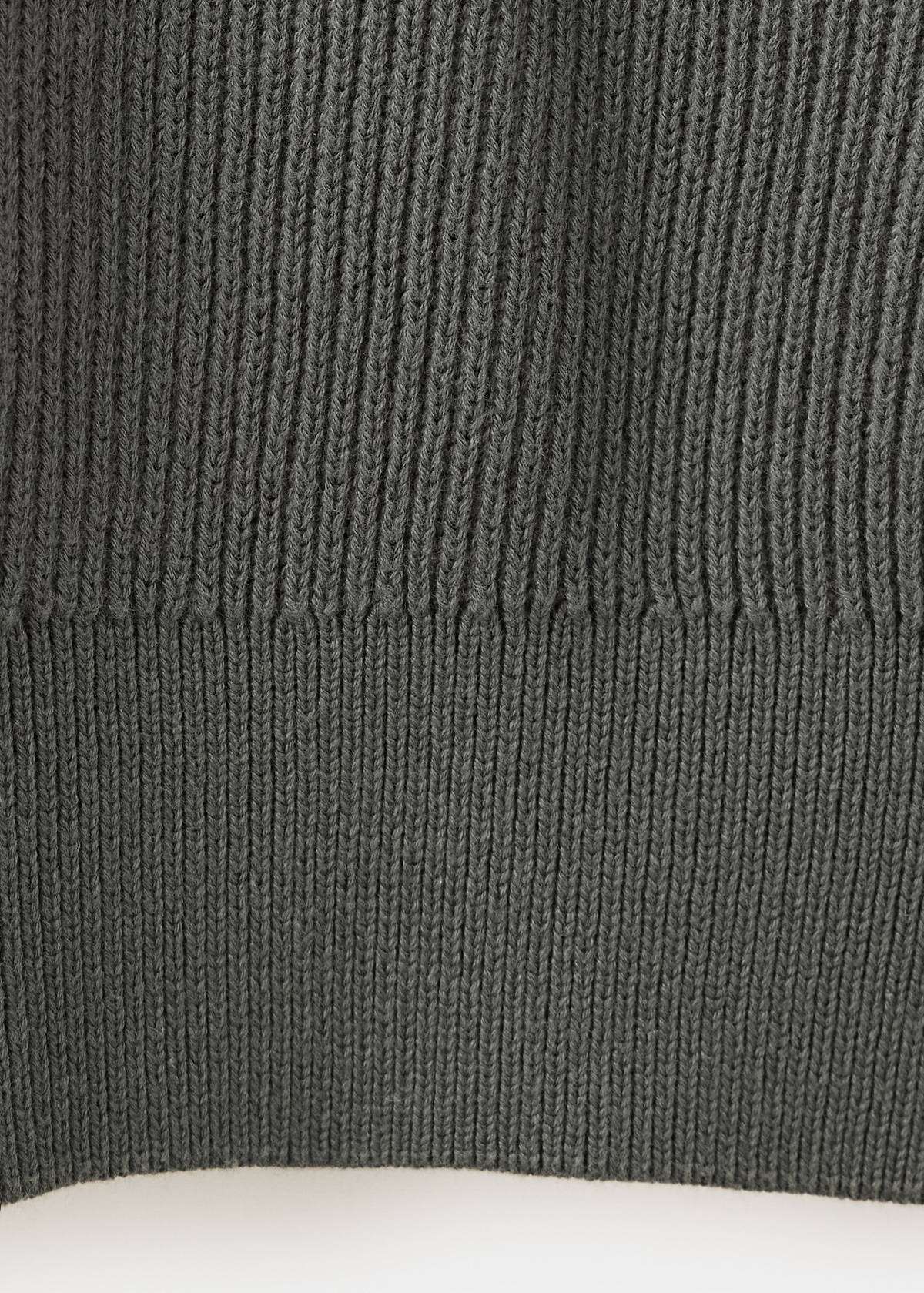 Ribbed cotton knit jersey — Charcoal