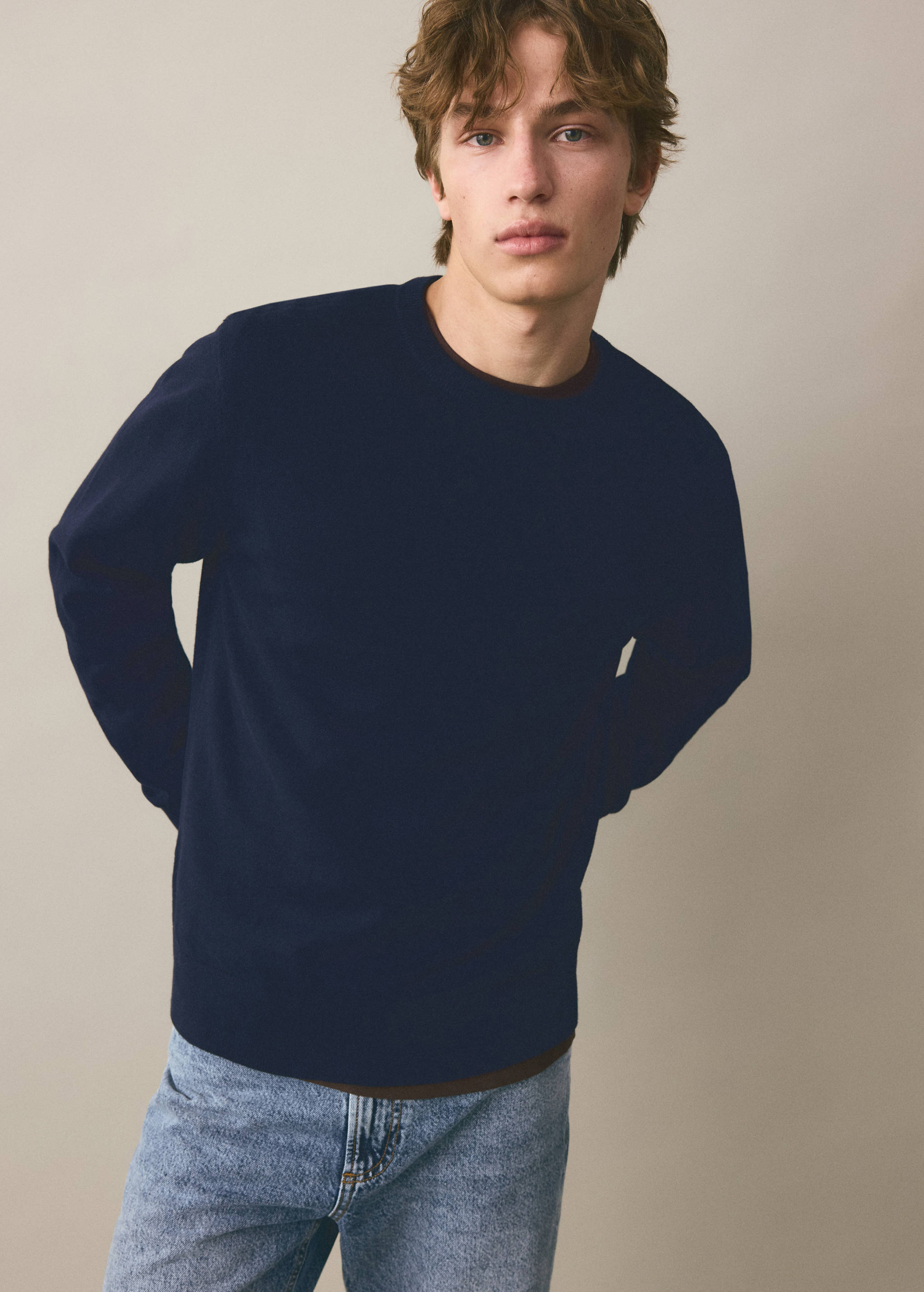 Knitted cotton sweater - Medium plane