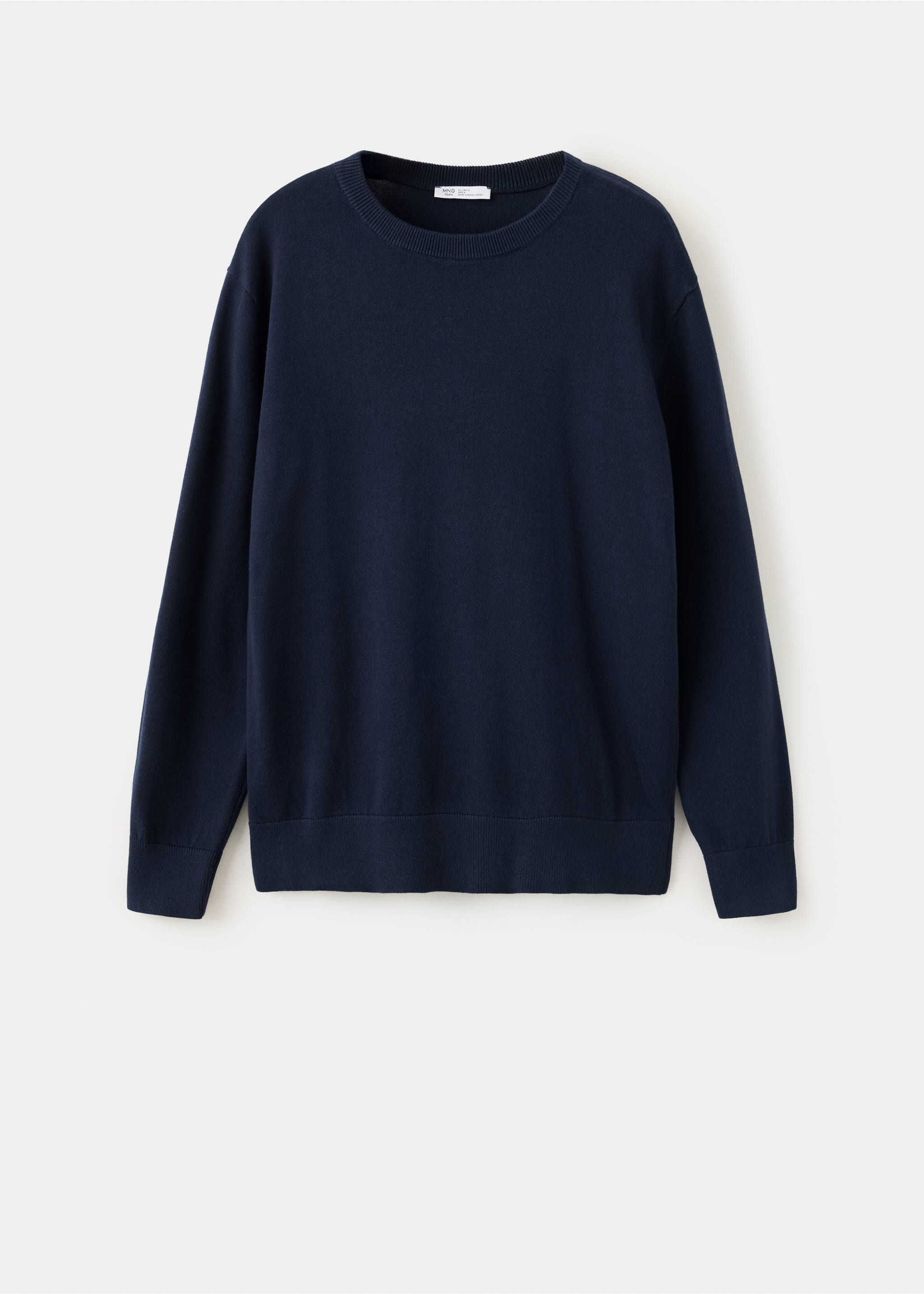 Knitted cotton sweater - Article without model, Navy. Ref: 37034795-00.