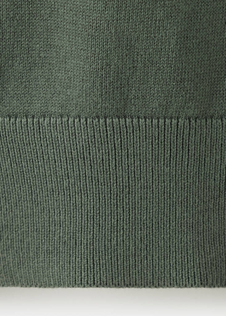 Knitted cotton sweater — Green
