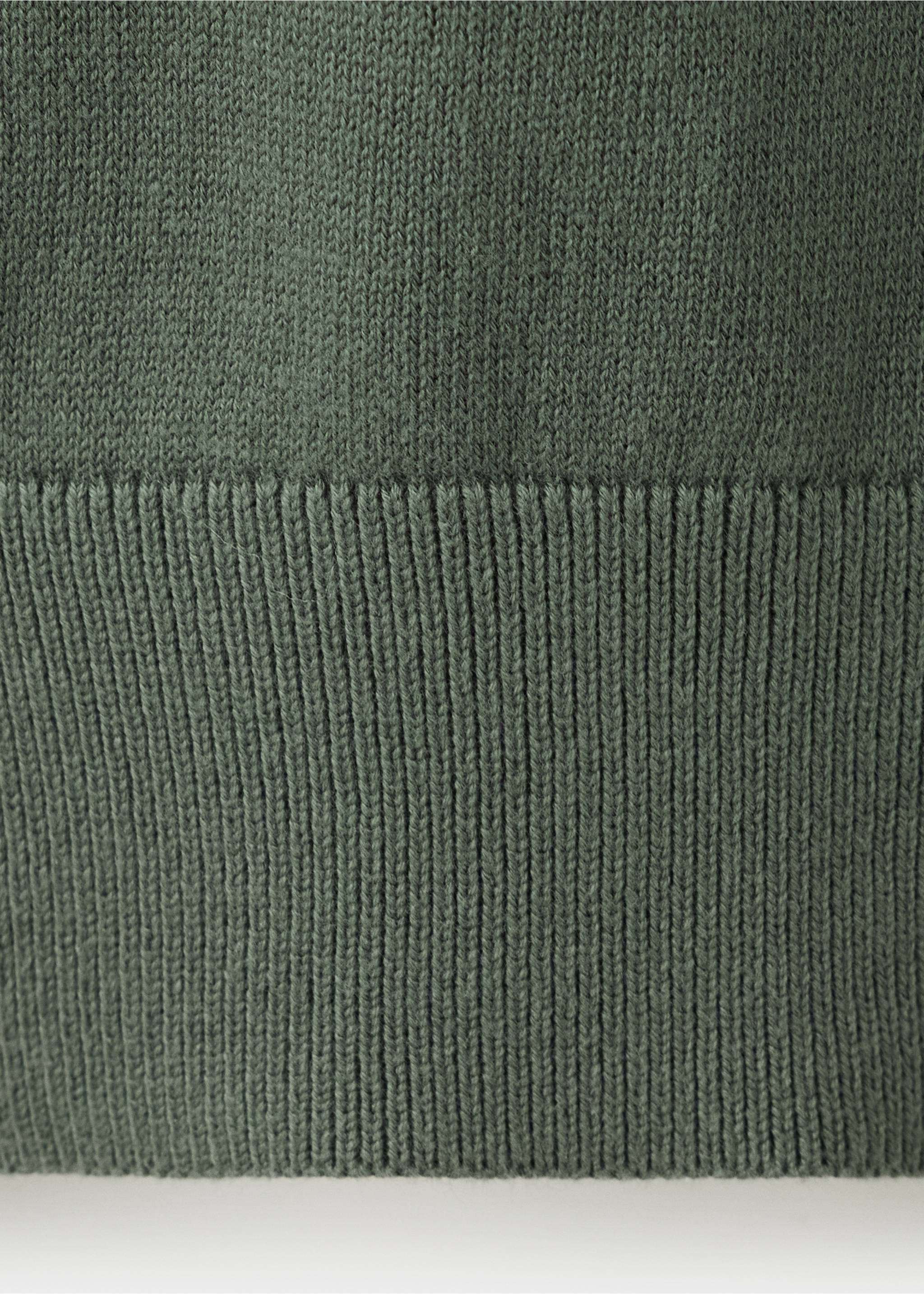 Knitted cotton sweater - Details of the article 0, Green. Ref: 37034796-00.