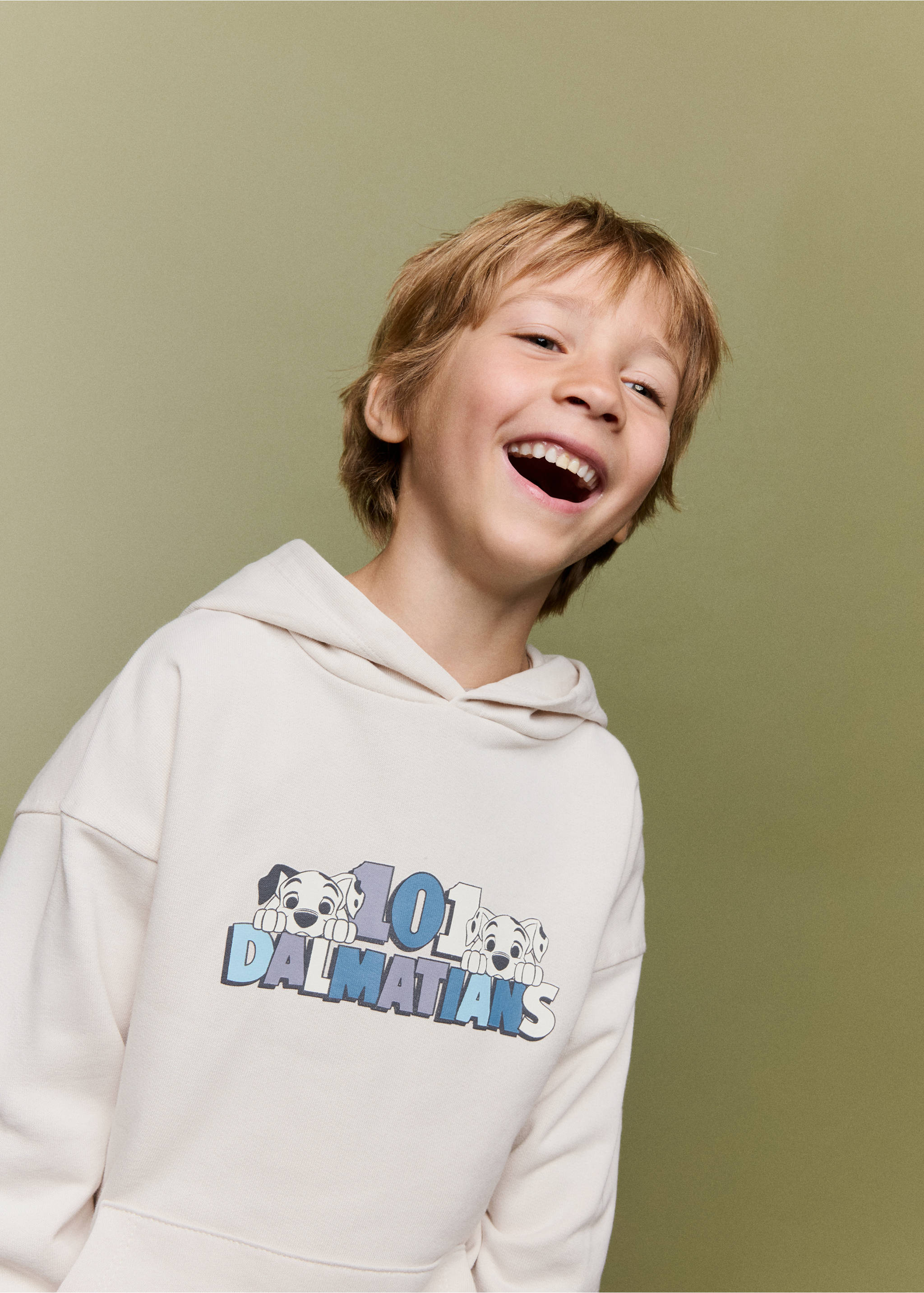 101 Dalmatians hoodie - Details of the article 1, Light/Pastel Grey. Ref: 37034797-00.