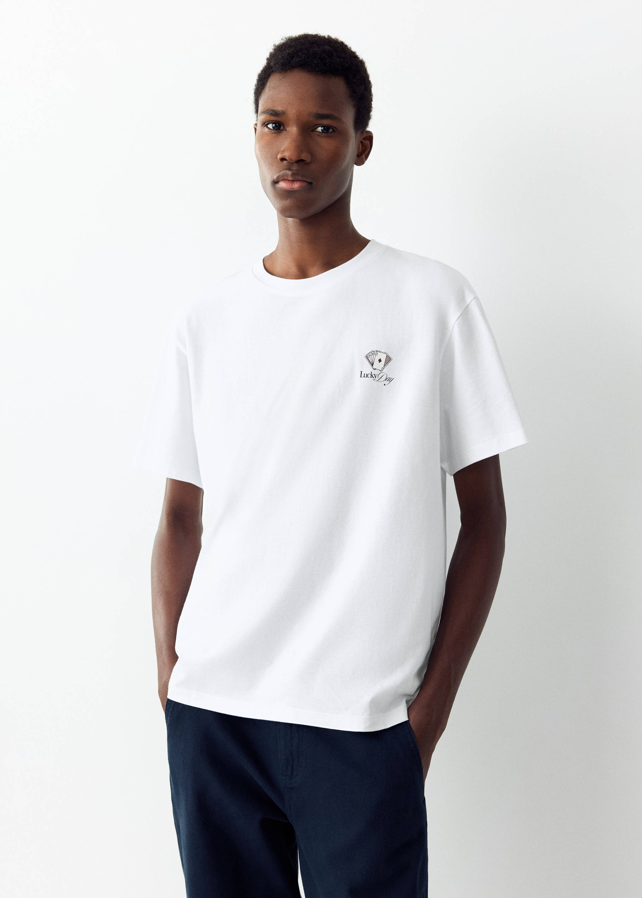 T-shirt 100 % coton imprimé - Plan moyen