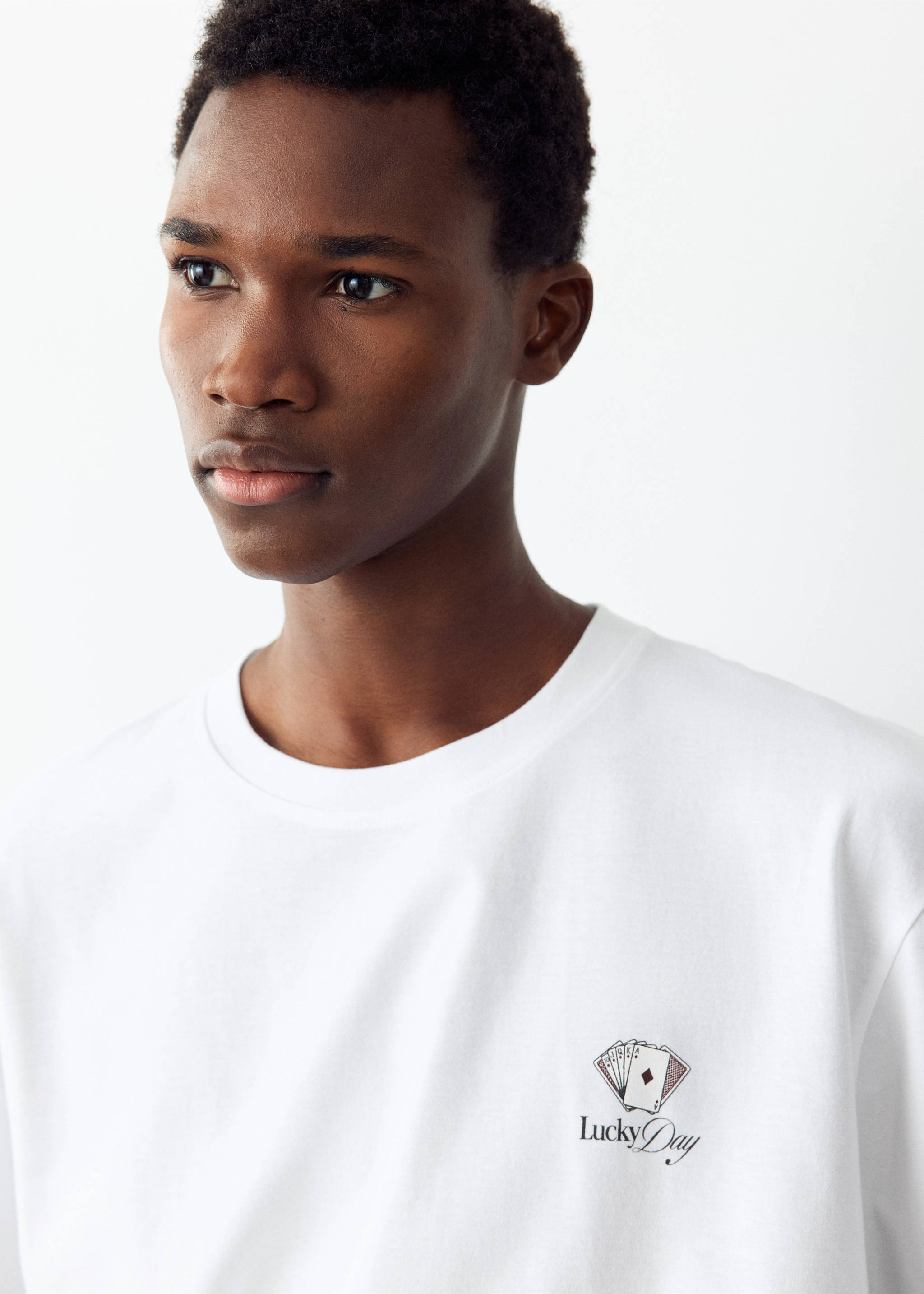 T-shirt 100 % coton imprimé - Détail de l'article 1, Blanc. Ref: 37034803-00.