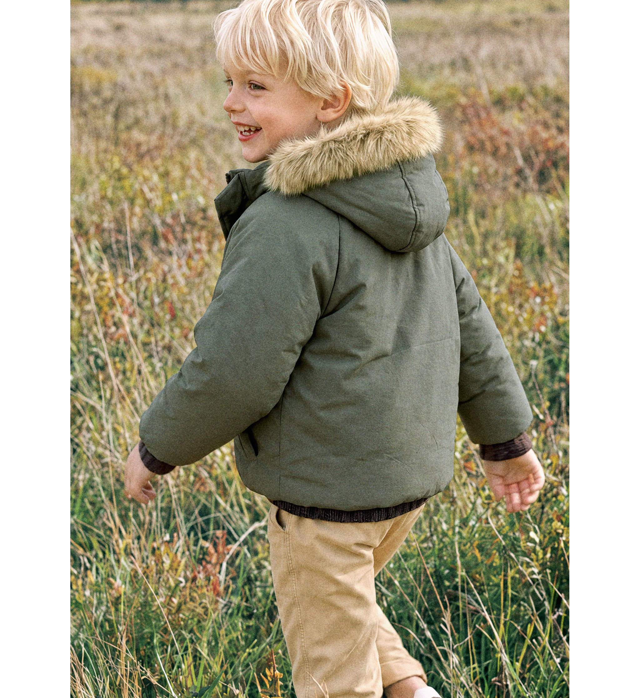 Puffer coat with fur-effect hood - Details of the article 6
