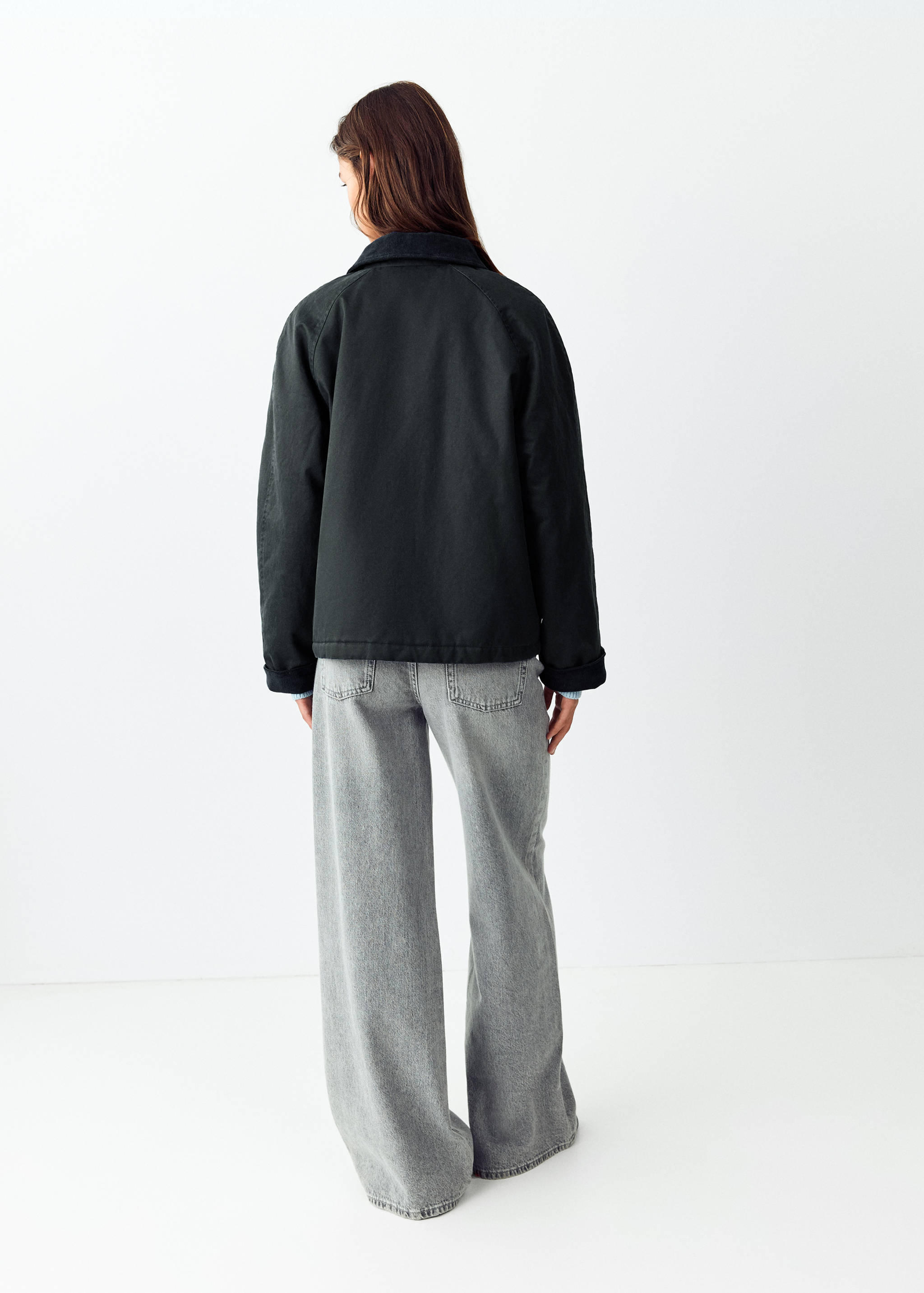 Parka oversize cuello pana - Reverso del artículo