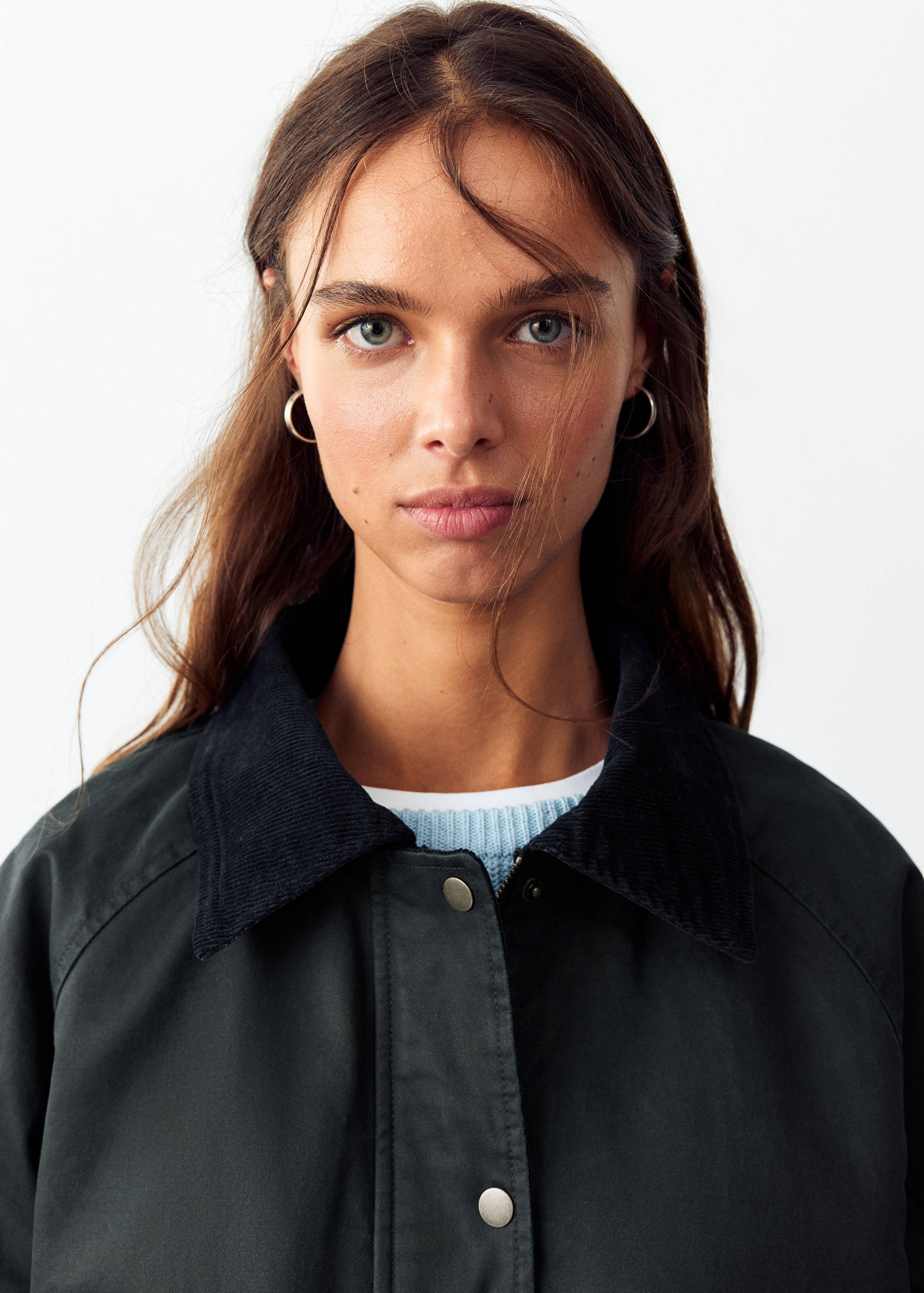 Parka oversize cuello pana - Detalle del artículo 1