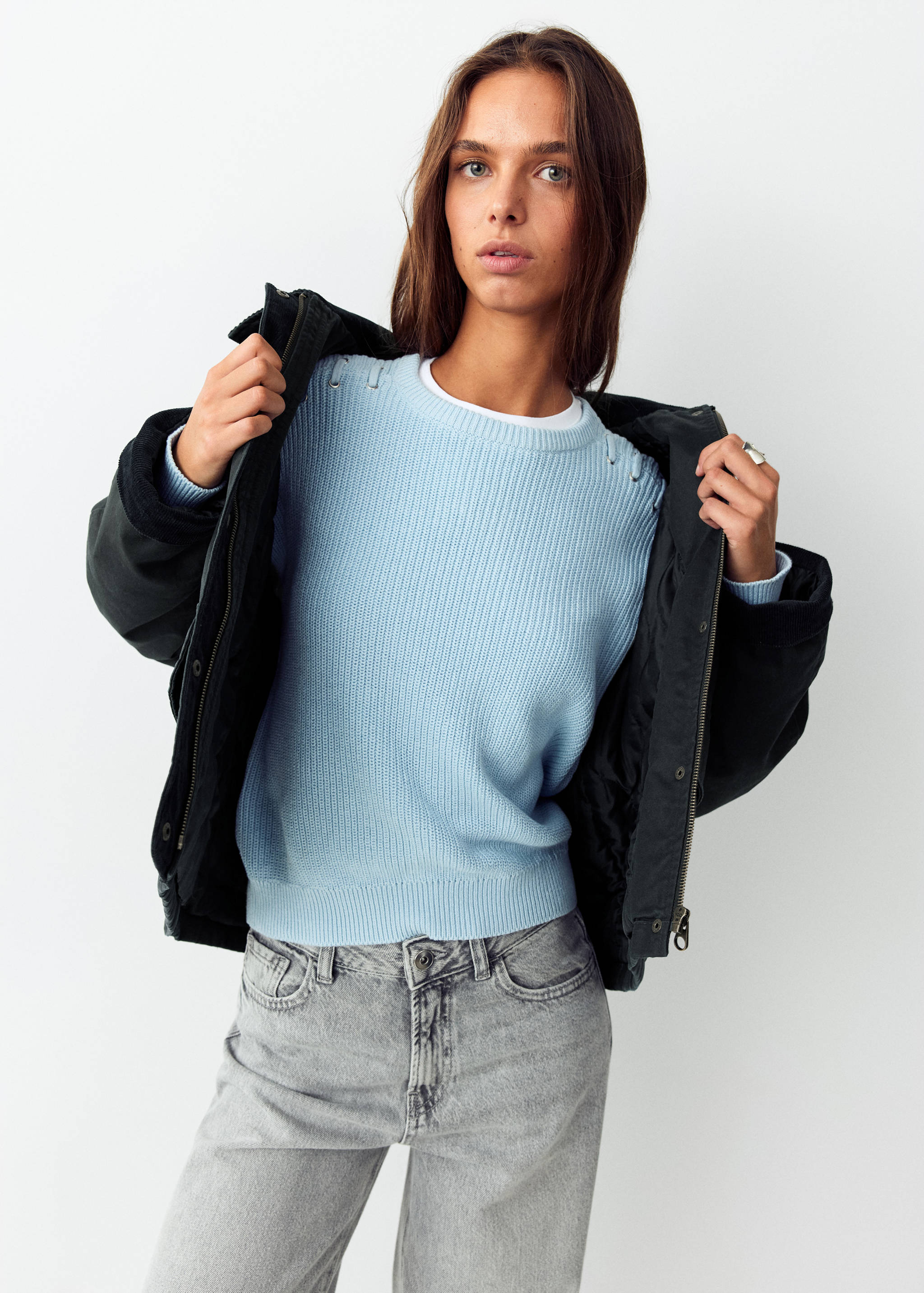 Parka oversize cuello pana - Detalle del artículo 2