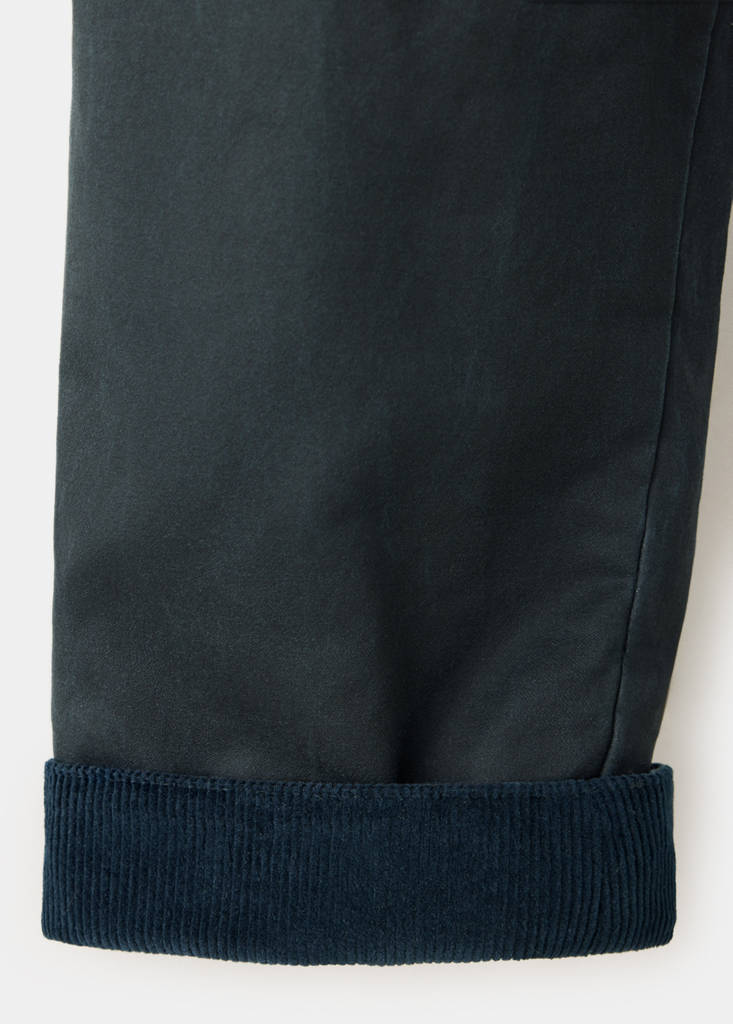 Parka with corduroy collar — Navy