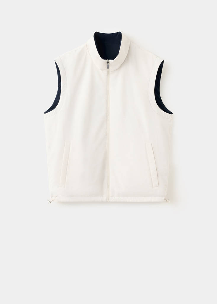 Reversible water-repellent gilet — Night Blue