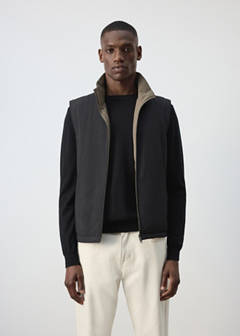 Reversible water-repellent gilet — Black 1