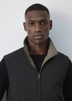 Reversible water-repellent gilet — Black 4