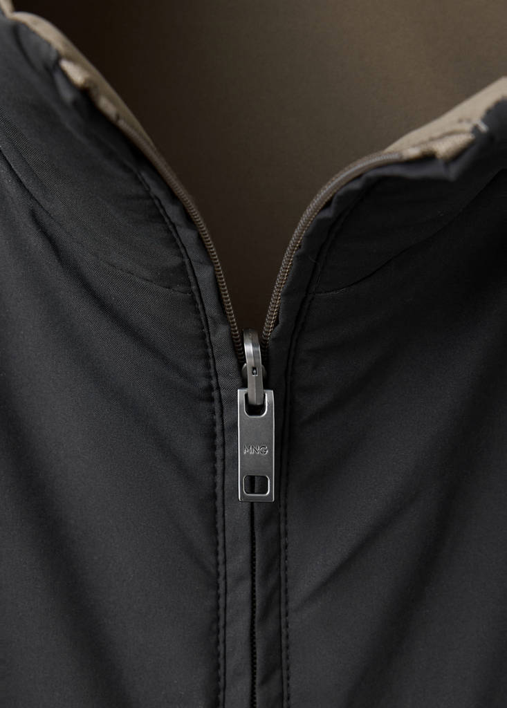 Reversible water-repellent gilet — Black