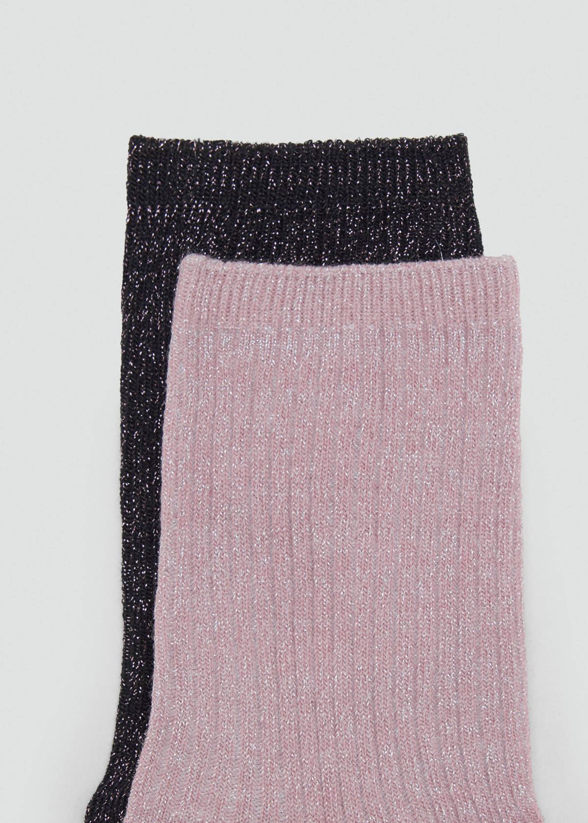 2 pack lurex socks — Pink