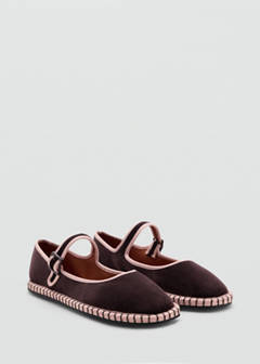 Two-tone buckle ballerinas — Chocolate 3