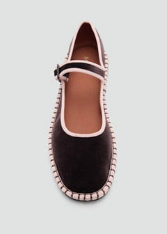 Two-tone buckle ballerinas — Chocolate 5