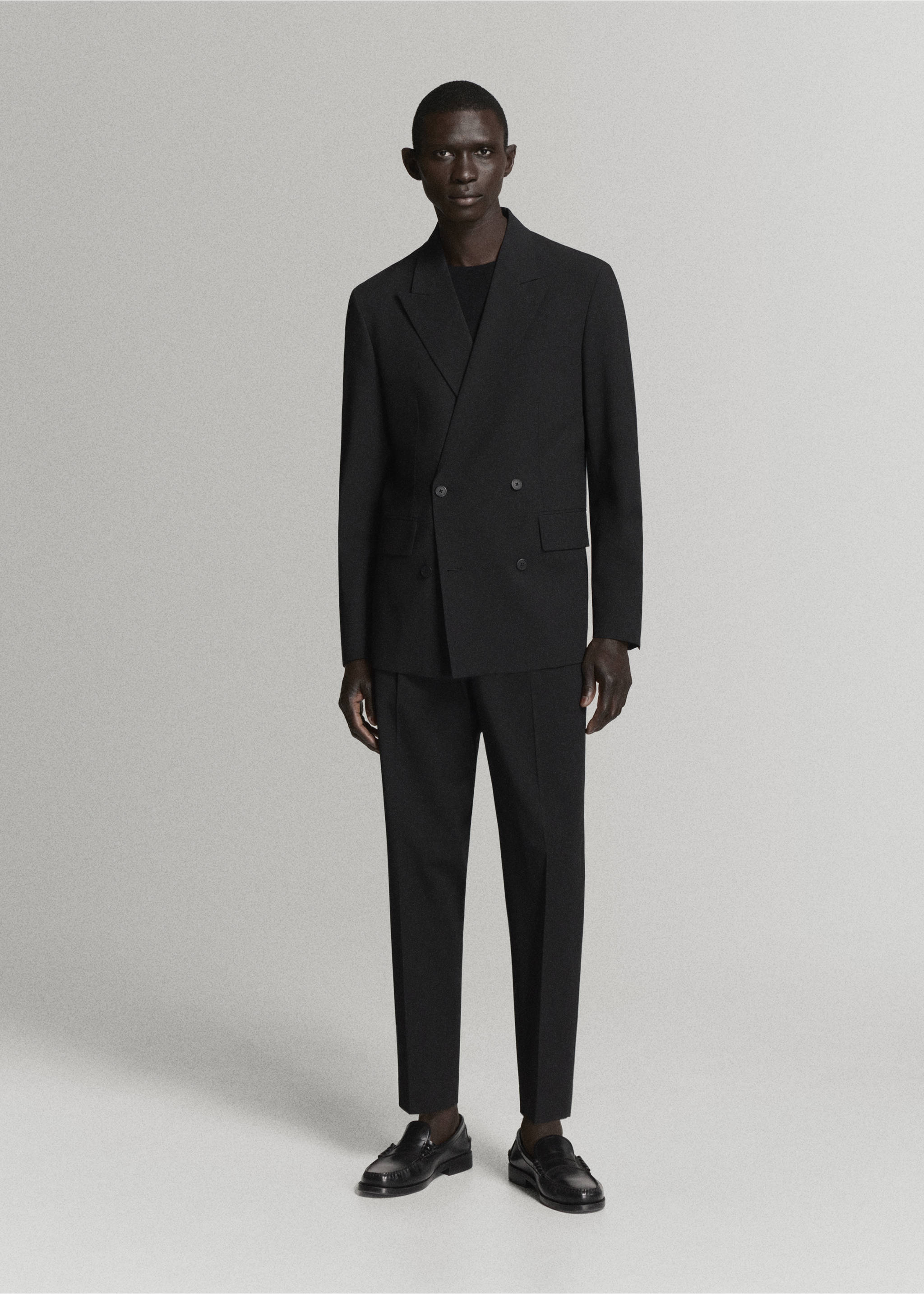 Boston regular-fit suit trousers - General plane, Black. Ref: 37035156-00.