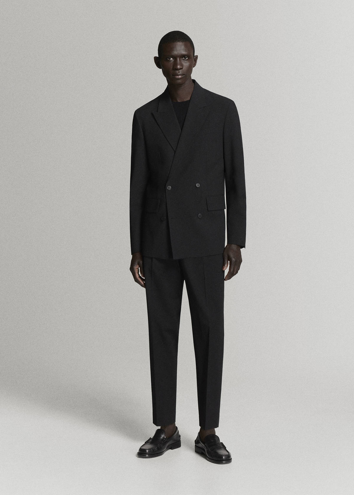 Boston regular-fit suit trousers — Black