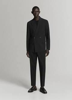 Boston regular-fit suit trousers — Black 2
