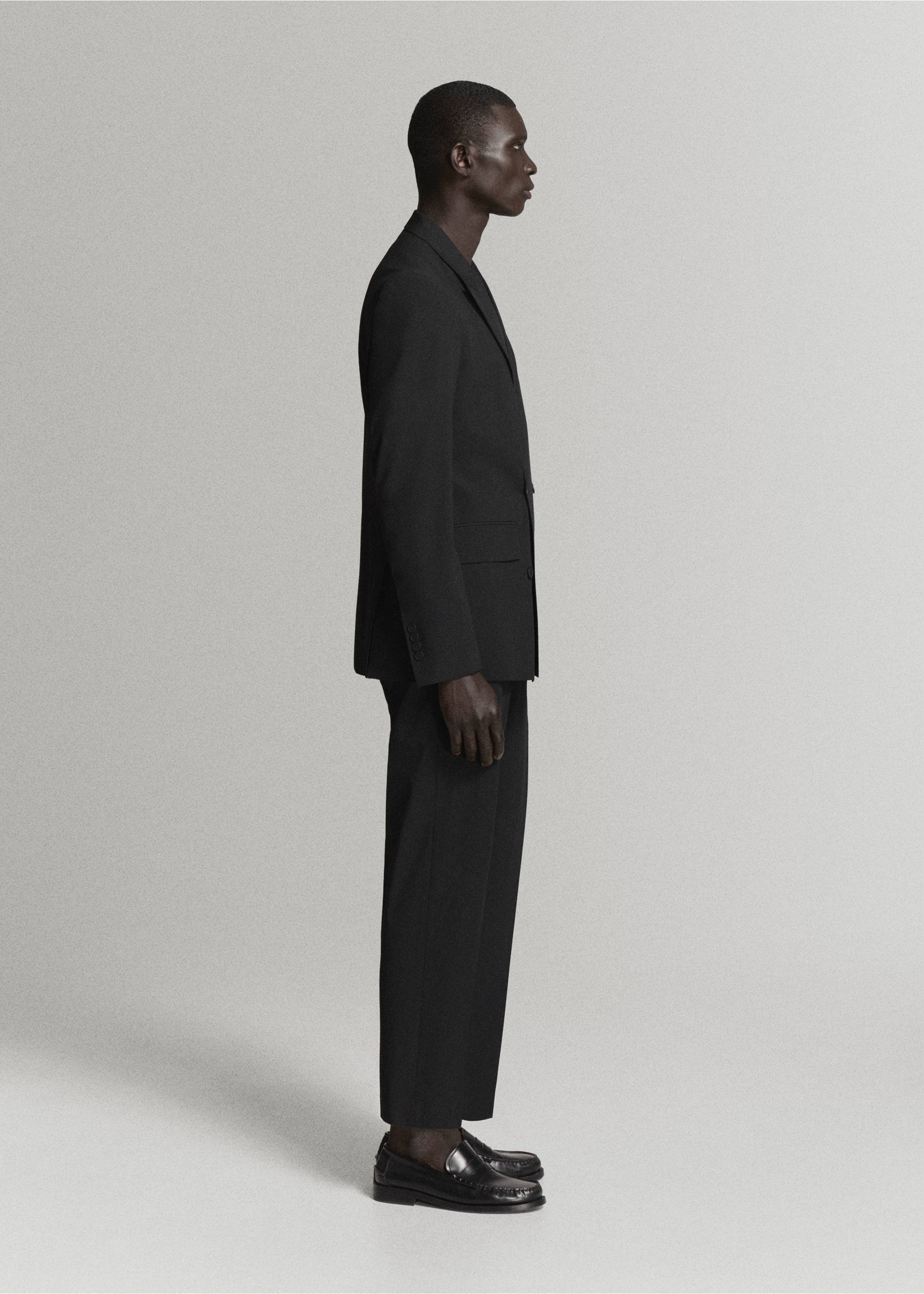 Boston regular-fit suit trousers - Details of the article 2, Black. Ref: 37035156-00.